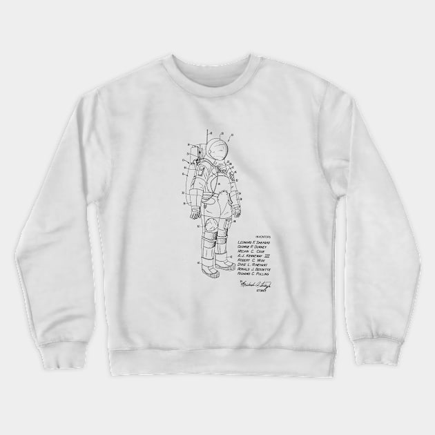 Diving Suit Vintage Patent Drawing Crewneck Sweatshirt by skstring